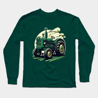 Tractor Pixel Art Long Sleeve T-Shirt